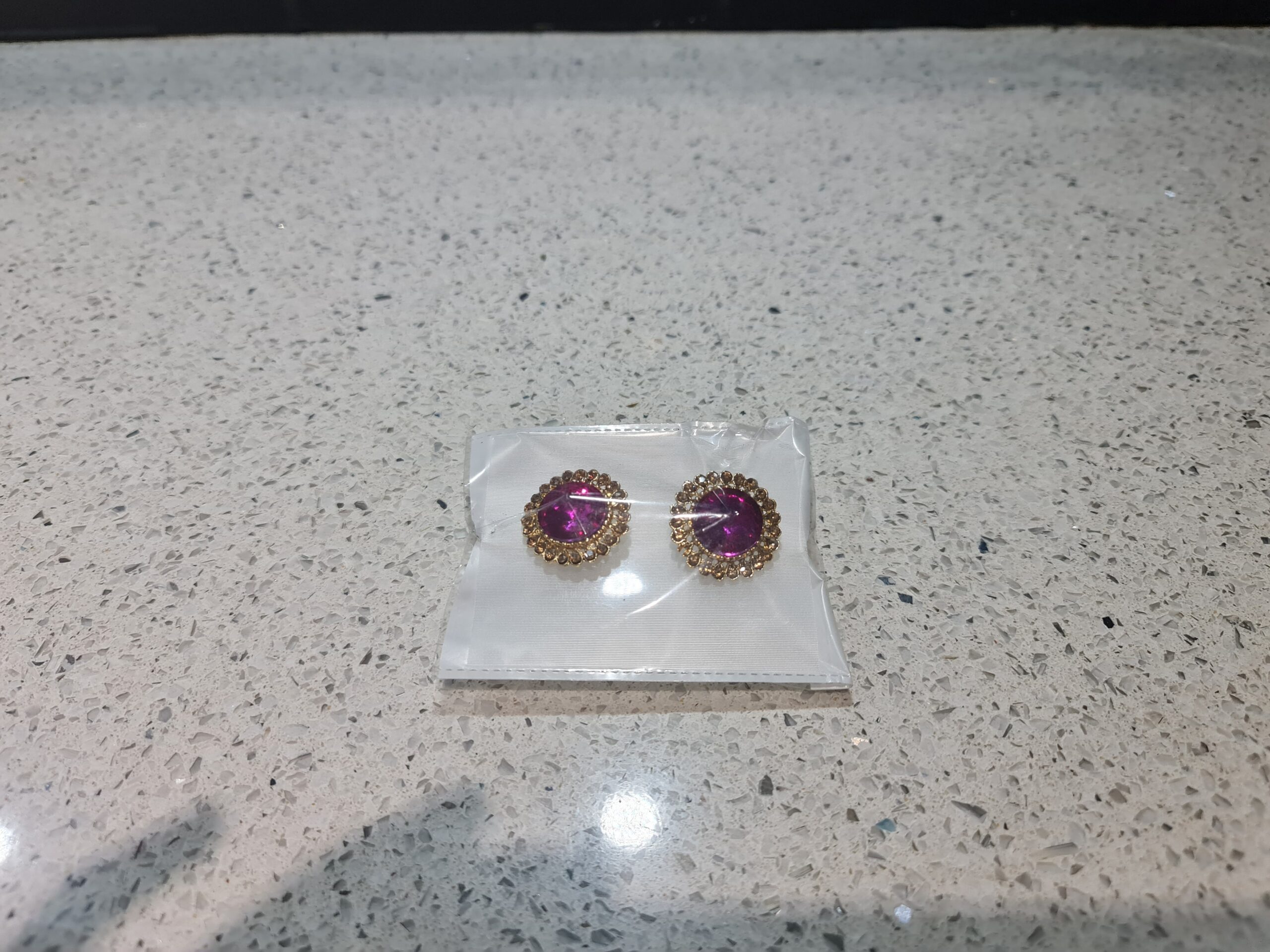 Earrings purple stone Earrings purple stone